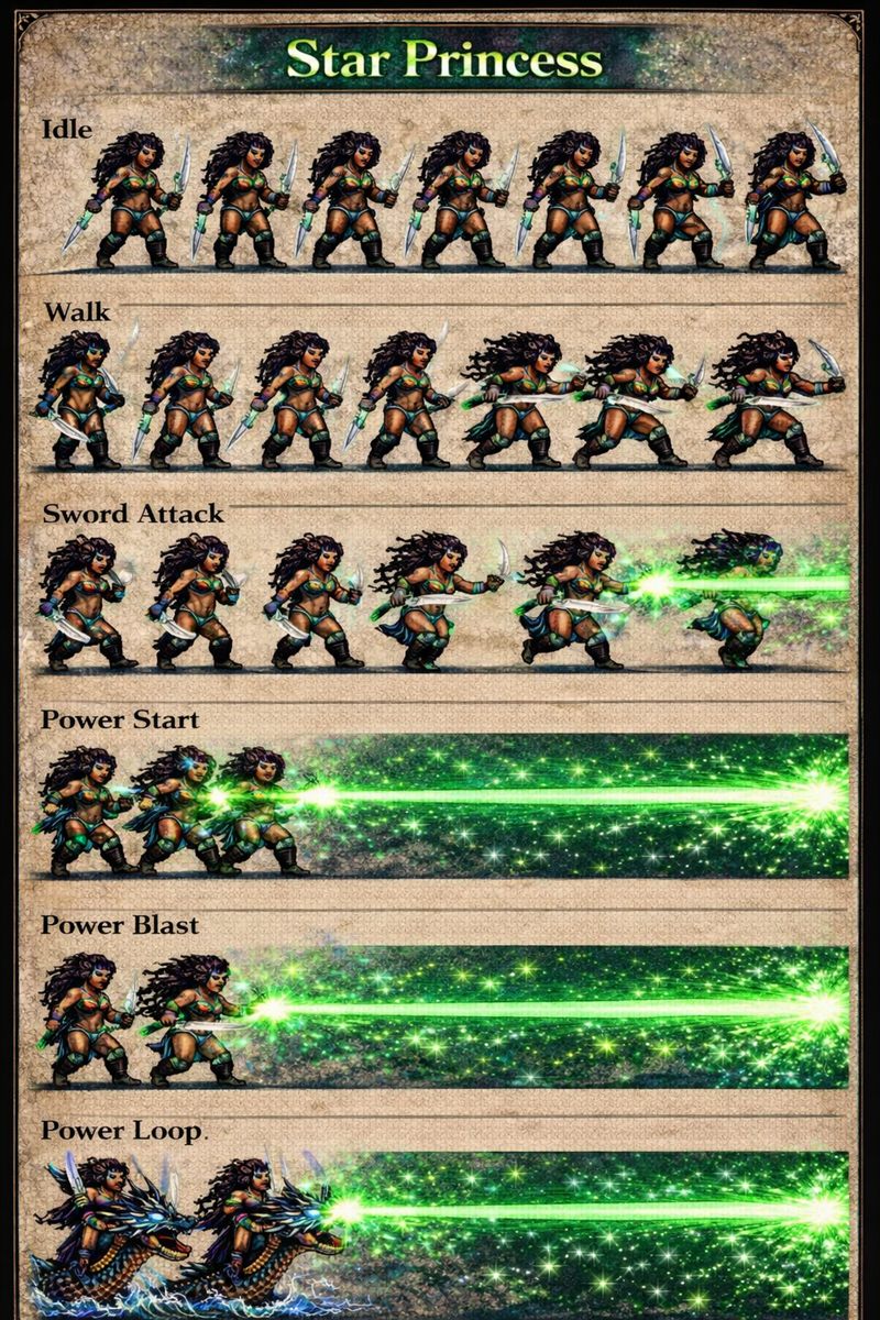 Star Princess character sheet